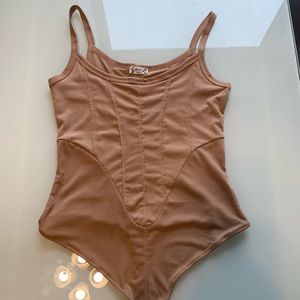 Free People tan body suit, size S
